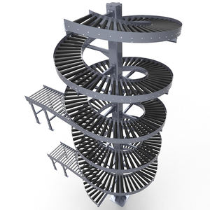 Trasportatore a Spirale Verticale a Gravità in Acciaio al Carbonio di Alta Qualità per Magazzini e Industrie, Trasportatore a Sollevamento Alternato - Product Image 4