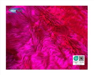 Tela de Punto de Pelo Largo Color Rosa Intenso 30/35mm, Peso Medio, para Prendas, Juguetes, Abrigos, Bolsos y Textiles para el Hogar - Product Image 1