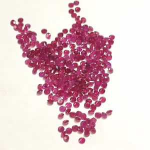 พลอยทับทิมธรรมชาติทรงกลม1.70มม. อัญมณีเจียระไนแบบหลวมอัญมณีสีแดงทำอัญมณีสูง3มม. - Product Image 1