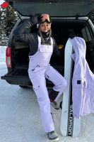 Pantalons de ski pour femmes, design personnalisé OEM, imperméables, respirants, avec impression de logo, pour les sports d'hiver en plein air et la neige