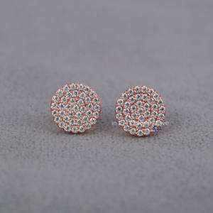 Pendientes de diamantes brillantes de moissanita exclusivos al por mayor con Plata de Ley 925 en claridad VVS mejorada para mujeres - Product Image 1