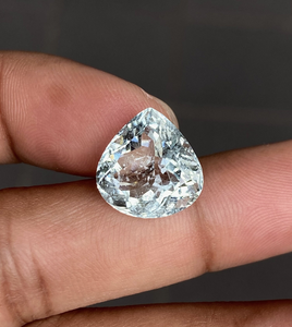 พลอยอะความารีนธรรมชาติรูปหัวใจซานตามาเรียอัญมณีทรงหลวมตัดตรงจาก Jaipur เครื่องประดับราคาขายส่งเครื่องประดับสีฟ้า behruj - Product Image 6