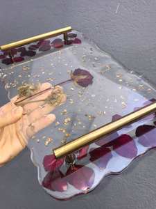 ROOT STYLISH PLATEAU DE SERVICE ÉPOXY EN RÉSINE PERSONNALISABLE Design Rectangle pour la maison Restaurant Hôtel Plateau en résine - Product Image 4