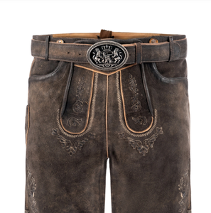 กางเกงขาสั้นผู้ชายแบบแยกวัวแท้เสื้อผ้าบาวาเรีย - Product Image 5