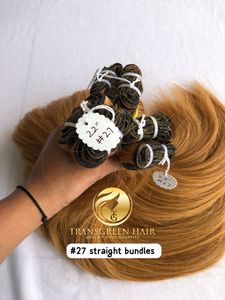Extensiones de cabello humano 100% de calidad superior de 22 pulgadas, cabello liso de visón camboyano Virgen del templo indio, color de un solo donante - Product Image 5