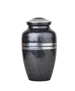 Cremation <b>Urn</b> for Human Ashes Adult Male Female, Decorative <b>Urns</b> for Men Women <b>Large</b> Burial <b>Urn</b> (Adult Upto 250lbs, Pitch Black) - Product Image 2