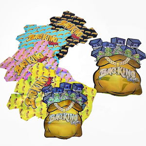 Bolsa de Mylar con Forma Especial Personalizada, a Prueba de Humedad, 3.5g 7g 14g 28g, Holográfica, con Cierre de Cremallera, para Envasado de Alimentos - Product Image 1