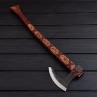 Hache Tomahawk artisanale de haute qualité, fabriquée à la main, en acier au carbone forgé, manche en bois, fourreau en cuir, 20 pouces, pour le camping et la chasse