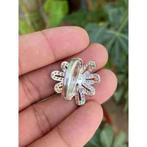 Anillo Floral de Citrino Amarillo, Plata de Ley 925, Anillo de Piedras Preciosas con Flores Hecho a Mano, Proveedor de Joyería al por Mayor - Product Image 6