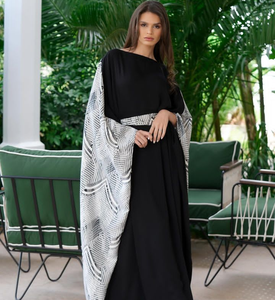 Nouvel arrivage de robe modeste d'hiver sur mesure caftan papillon Abaya en tissu Nida Meilleur prix de gros au Pakistan - Product Image 2