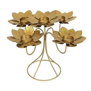 Bougeoir en forme de fleur de feuilles faites à la main en gros - Product Image 1