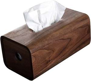 Boîte à mouchoirs en bois couverture carré en bois d'acacia en forme de boîte à mouchoirs personnalisée au prix de gros - Product Image 1