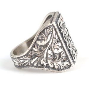 925 Sterling <b>Silver</b> <b>Mens</b> Gemstone <b>Ring</b> with Cut Stone Setting <b>for</b> Wedding or Everyday Wear-GRS Certified - Product Image 5