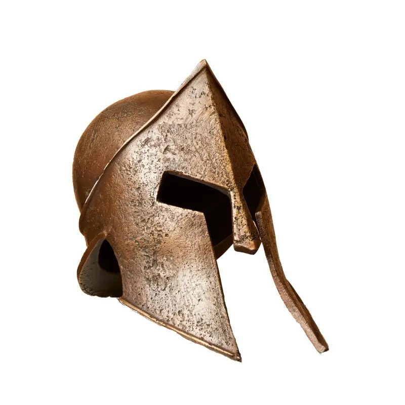 Handmade in Italy Antike Reproduktion Spartan Bronze Helm für Kunst sammlung 31x30x20cm