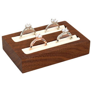 Présentoir d'anneau et de boucle d'oreille en bois de hêtre présentoir de bijoux minimaliste pour boutique de comptoir ou spectacles d'artisanat en vrac - Product Image 3