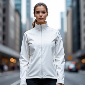 Chaqueta Softshell con capucha de talla grande Chaqueta Softshell de senderismo con cremallera de gran tamaño para mujer con forro Chaquetas Softshell cálidas de invierno - Product Image 5