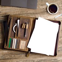 Portafolio con Cierre Personalizado al por Mayor, Portafolio de Cuero Personalizado, Carpeta de Archivos con Logotipo