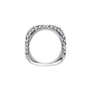 Stuller 14KY Fashionable Vintage Titanium <b>Ring</b> Gold Plated Inlay Number Shape Trendy Stackable Wedding <b>Ring</b> Model 50932:102P - Product Image 2