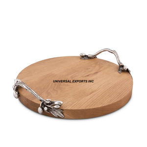 Ensemble de trois plateaux de service décoratifs en bois plateau de chocolat design fait à la main de haute qualité classique élégant nouveau plateau de service - Product Image 6