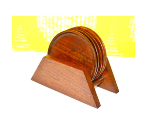 Sous-verre de tasse à thé rond en bois naturel de fabricant inachevé pour la conception créative de fournitures de cuisine fabriqué en inde - Product Image 1