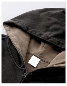 Sweat à capuche personnalisé brodé pour l'hiver 2026, 100% coton, confortable, unisexe, streetwear - Product Image 4