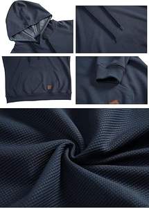 Personnalisé ODM 6XL 100% Coton Pull à Capuche pour Hommes Imprimé Jacquard à Carreaux Manches Longues Couleur Unie Grandes Poches Hiver Personnalisé - Product Image 5