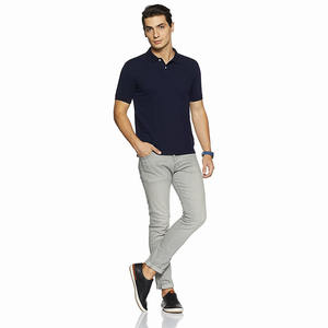 Chemises de golf pour hommes à manches courtes les plus vendues, coupe ajustée, vêtements décontractés en noir, motif uni pour polos - Product Image 4