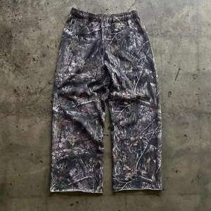 Pantalon coupe-vent en nylon léger avec logo personnalisé pour hommes taille haute décontracté coupe ample jambe large cordon plat devant lourd - Product Image 4