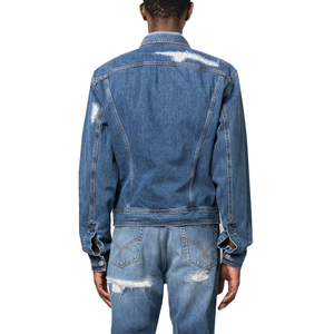 แจ็กเก็ตผ้าเดนิมพิมพ์ลาย DTG ของผู้ชายสำหรับฤดูหนาวฤดูใบไม้ร่วงแฟชั่นปักลายบริการ OEM จากแมนดาริน - Product Image 3