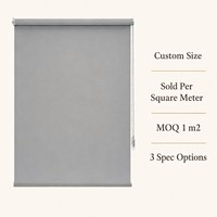 Store enrouleur occultant intégral en polyester à motif horizontal, manuel, sur mesure pour bureaux et espaces commerciaux