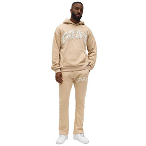 ชุดวอร์มผู้ชายคุณภาพสูงแบบกำหนดเอง เสื้อฮู้ดแบบสวมหัว ชุดลำลองผ้าฟลีซฝ้าย 100% สไตล์สตรีทแวร์ ออกแบบโลโก้ตามสั่ง - Product Image 1