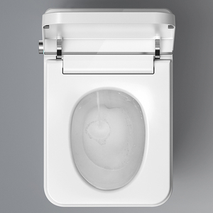 Inodoro Inteligente <span class=keywords><strong>de</strong></span> Cerámica Negro Cuadrado con Control Remoto, Asiento con Calefacción, Apertura Automática <span class=keywords><strong>de</strong></span> la <span class=keywords><strong>Tapa</strong></span>, Sensor <span class=keywords><strong>de</strong></span> Agua Caliente Instantánea, Descarga y Tanque Oculto - Product Image 3
