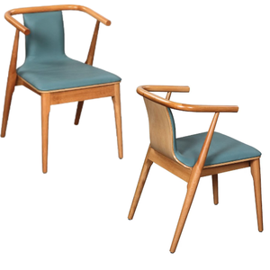 Silla Ejecutiva de Oficina con Estructura de Madera de Teca, Diseño Moderno, Reposabrazos Ajustables con Movimiento Oscilante, para Escuela y Sala de Estar - Product Image 2