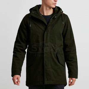 Ventes en gros de parkas à queue de poisson pour hommes de haute qualité avec logo personnalisé, couleurs unies, veste personnalisée à queue de poisson - Product Image 2
