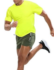 Camiseta de manga corta atlética para gimnasio, camisetas de rendimiento ligero, poliéster UPF 50 + - Product Image 1