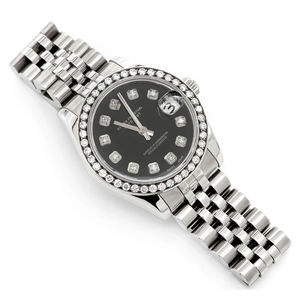 Montre à quartz en acier inoxydable avec cadran en verre de luxe à la mode sertie de moissanite glacée pour hommes - Product Image 3