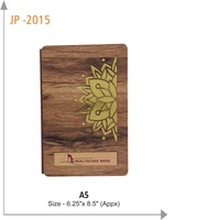 Organisateur/Agenda en bois thermique de luxe A5, fournitures scolaires et de bureau écologiques, coffret cadeau d'affaires personnalisable