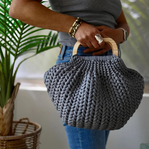 Crochet Bag Women's Crochet Tote Bag Knitted Shoulder Crossbody <b>Handbags</b> Cute Crocheted Bag for <b>Girls</b> OEM Made in Vietnam - Product Image 2