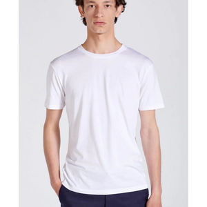 Camiseta de manga corta para hombre, camisetas de algodón con cuello redondo, camiseta interior para hombre, camisetas absorbentes de humedad de rayón de Bambú - Product Image 4