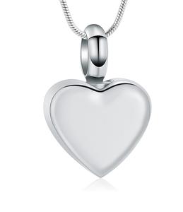 Collares de urna de corazón de Metal plateado para cenizas recuerdo urna conmemorativa joyería de cremación colgante de ceniza mujeres hombres amor un tamaño personalizado - Product Image 2
