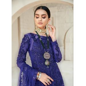 Vêtements indiens et pakistanais du Pakistan Robe d'excellente qualité Shalwar Kameez by WS INTERNATIONAL Nouvelle robe en couleur pêche - Product Image 4