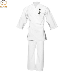 2024 ropa de artes marciales poliéster-algodón Karate kyokushin traje Kimono Karate Gi uniformes kyokushin uniforme - Product Image 4