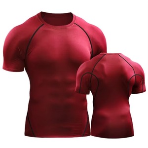 Protector de erupción cómodo de secado rápido para hombres a la venta Protector de erupción de manga corta de Color sólido para hombres para ropa de Fitness Precio razonable OEM - Product Image 4
