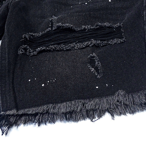 Pantalones cortos de mezclilla lavados de algodón 100% desgastados con dobladillo crudo de alta calidad Fort para hombre - Product Image 5