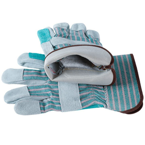 Gants de travail à double paume renforcés résistants à la chaleur Gants de sécurité en cuir fendu de qualité supérieure Gants de travail de protection des mains - Product Image 4