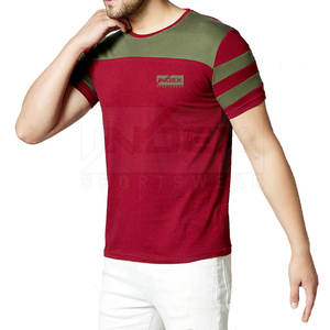 T-shirts pour hommes de haute qualité Motif solide en coton/polyester confortable pour une utilisation en extérieur Nouveau stock - Product Image 1