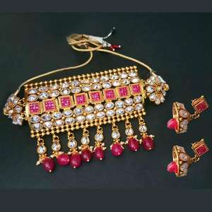 Conjunto de collar de cobre Real Creation con gargantilla de piedra publicitaria FBB0095C Conjuntos de joyería fina - Product Image 1