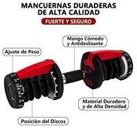 Ensemble d'haltères mécaniques manuels réglables EIGFOH 2,5-24 kg (5-40 kg) en acier ergonomique unisexe pour usage domestique/commercial/salle de sport, musculation