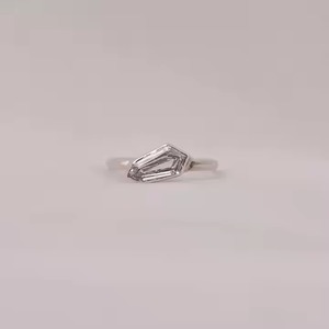 แหวนเพชรเคลือบทอง14K แบบคลาสสิกแหวนฝังเพชรแบบโซลิแทร์สำหรับ1.5กะรัตหรูหราในแล็บ - Product Image 1