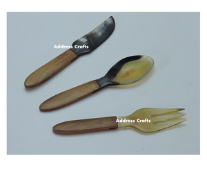 High Quality Buffalo Horn Handmade Flatware Tools Kitchenware Servers Hot Sale From India Best Price for Parties - Product Image 6